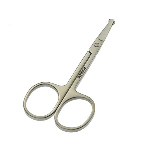 Motanar Nose Hair Trimmer Scissors-3.4' Round Tip Scissors For Ear Eyebrow Be...