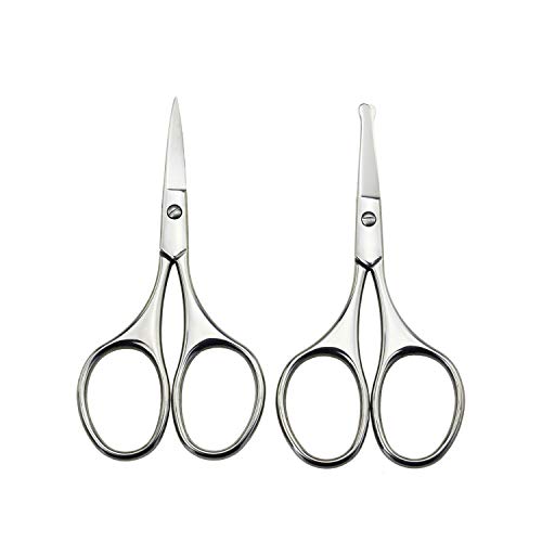 Motanar Nose Hair Trimmer Scissors-3.4' Round Tip Scissors For Ear Eyebrow Be...