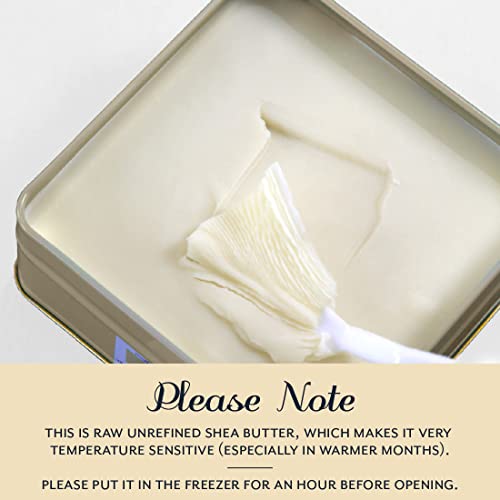 Mother's Shea by Eu'Genia Shea Butter (Lavender Scent, 6 Oz Tin) 100% Pure Ra...