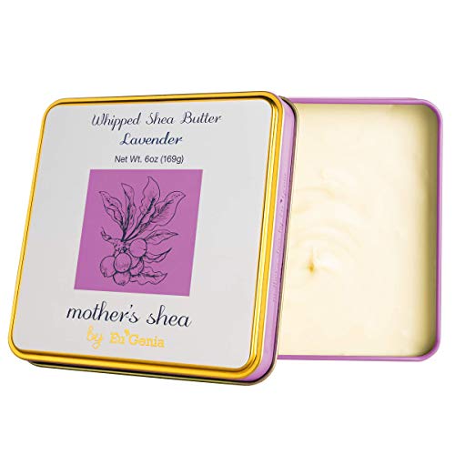 Mother's Shea by Eu'Genia Shea Butter (Lavender Scent, 6 Oz Tin) 100% Pure Ra...