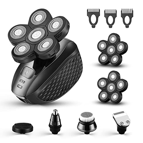 MOTLATA 6D Electric Shaver for Bald Men 7 in 1 Professional Mens Razors Rotar...