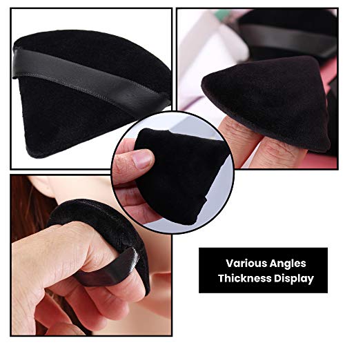 MOTZU 6 Pieces Pure Cotton Powder Puff, Made of Cotton Velour in Triangle Wed...