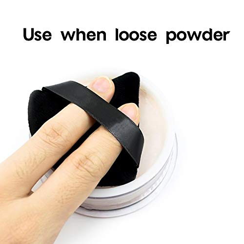 MOTZU 6 Pieces Pure Cotton Powder Puff, Made of Cotton Velour in Triangle Wed...