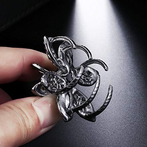 MOTZU 9 Pack Mini Jaw Clips, 1.5 inch Metal Crystal Hair Claws, Non-Slip Flow...