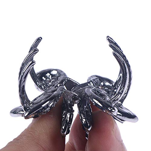 MOTZU 9 Pack Mini Jaw Clips, 1.5 inch Metal Crystal Hair Claws, Non-Slip Flow...