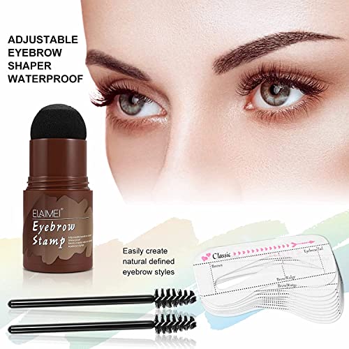 One Step Eyebrow Stamp and Professional Eyebrow Stencil Kit, with 10 Reusable...