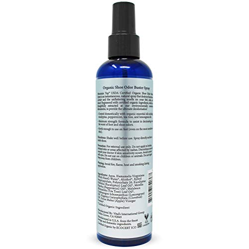 MOUNTAIN TOP Shoe Odor Buster Spray, lemongrass,eucalyptus, 8 Fl Oz