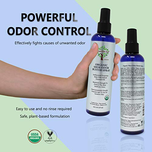 MOUNTAIN TOP Shoe Odor Buster Spray, lemongrass,eucalyptus, 8 Fl Oz