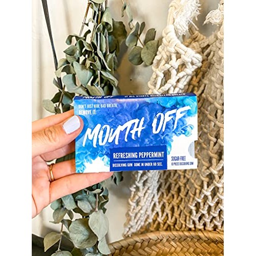 Mouth Off Breath Freshening Fast Dissolving Sugar-Free Gum, Refreshing Pepper...