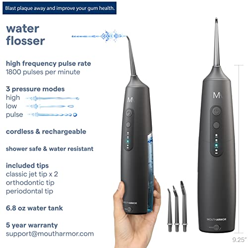Electric Toothbrush with Water Flosser Combo Dental Cordless Oral Irrigator 4...