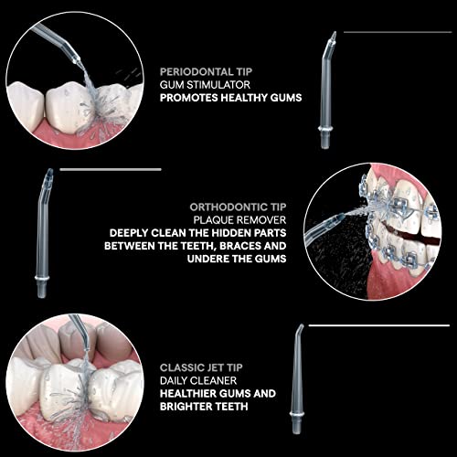 Electric Toothbrush with Water Flosser Combo Dental Cordless Oral Irrigator 4...