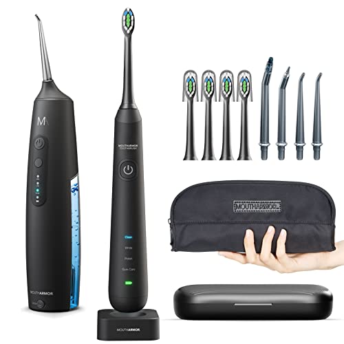 Electric Toothbrush with Water Flosser Combo Dental Cordless Oral Irrigator 4...