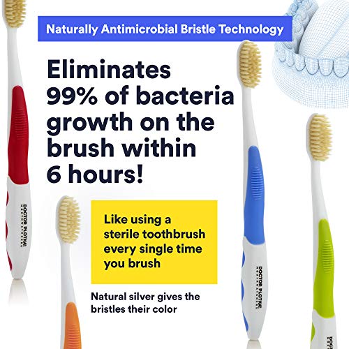 MOUTHWATCHERS - Manual Toothbrushes - Clean Teeth for Adult - 4 Count - Floss...