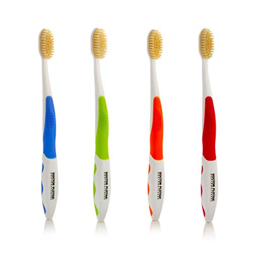 MOUTHWATCHERS - Manual Toothbrushes - Clean Teeth for Adult - 4 Count - Floss...
