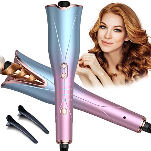 Auto Hair Curler, Automatic Curling Iron Wand with 4 Temp Up to 425℉& Timer &...