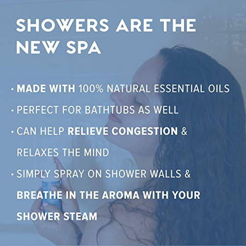 MOXĒ Breathe in-Shower Aromatherapy Mist, 4 Ounces, 100% Essential Oils Sinus...