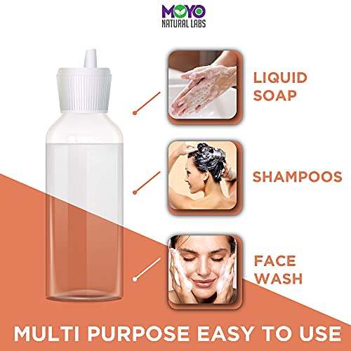 MoYo Natural Labs 2 oz Squirt Bottles, Squeezable Empty Travel Containers, BP...