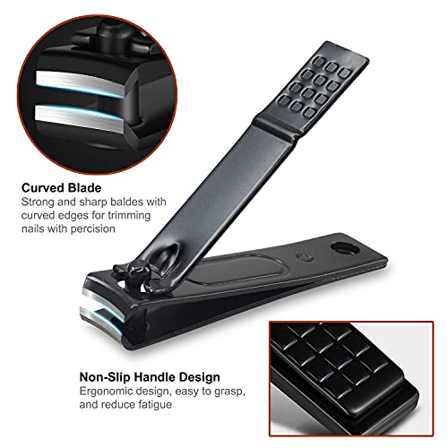 Manicure Set Nail Clippers Pedicure Kit, 8 in 1 Stainless Steel Fingernail & ...