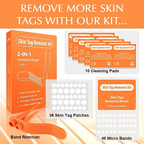 【2 Pack】Skin Tag Remover, Skin Tag Removal Kit Tools with 36Pcs Repair Patc...