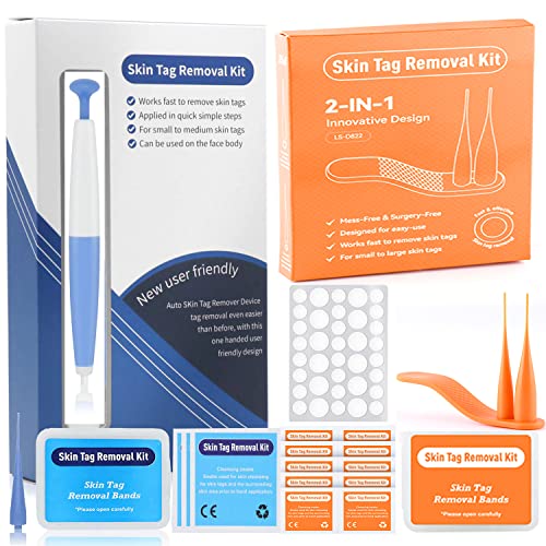 【2 Pack】Skin Tag Remover, Skin Tag Removal Kit Tools with 36Pcs Repair Patc...
