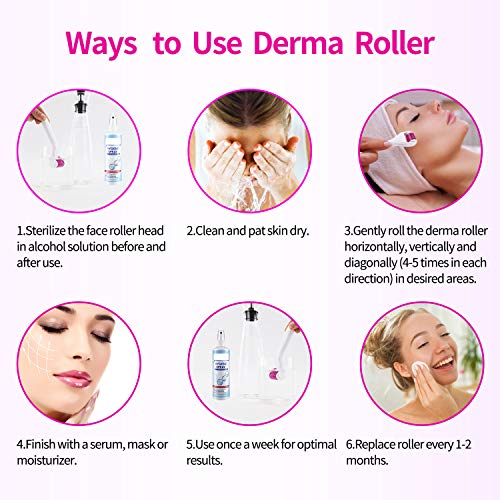 7 in 1 Derma Roller Microneedling Kit - Microneedle Roller For Home Skincare,...