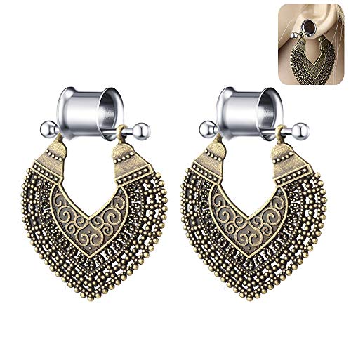 MQSS 4-25mm Stainless Steel Ear Piercing Ear Plugs Tunnels Gauges Stretcher S...