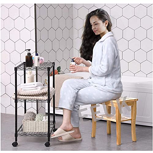 MQSS Bamboo Shower Bench Waterproof, Teak Shower Seats and Benches Waterproof...