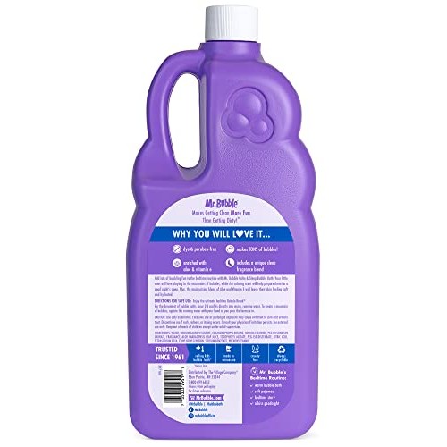 Mr. Bubble Calm & Sleep Bubble Bath (Pack of 2 Bottles, 36 fl oz Each)