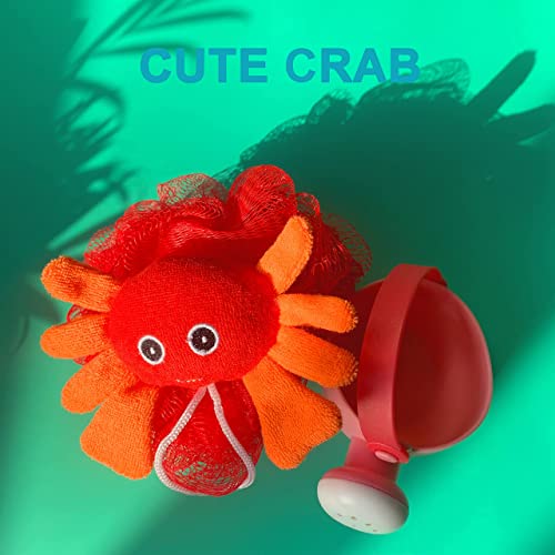Loofah Exfoliating Shower Stuffed Sponge Pouf Mesh Brush with Animal Toys - B...