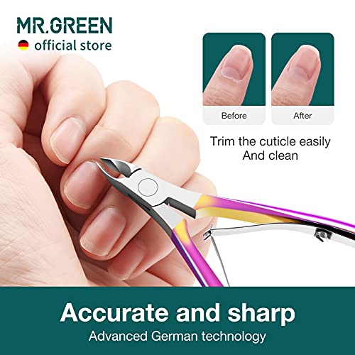 MR.GREEN Cuticle Nippers Gorgeous Colorful Cuticle Scissors Nail Manicure Cli...