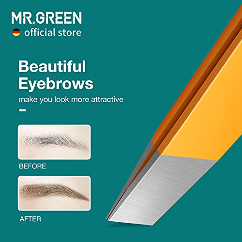 MR.GREEN Eyebrows Tweezers Colorful Beauty Fine Hairs Puller Makeup Tools Sta...