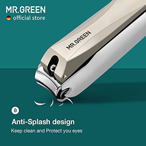 MR.GREEN Nail Clippers Anti Splash Fingernail Cutter Stainless Steel Manicure...