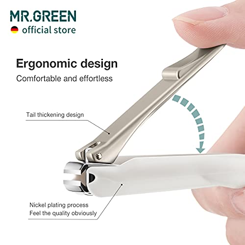 MR.GREEN Nail Clippers Anti Splash Fingernail Cutter Stainless Steel Manicure...