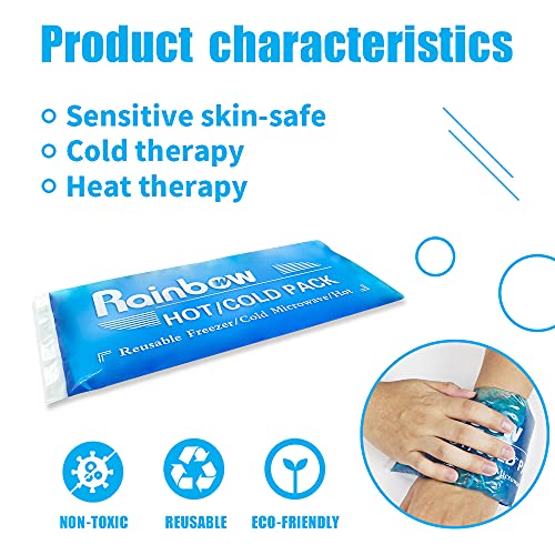 2 Pack Ice Packs for Injuries Reusable Hot Cold Gel Pack Cold Pack for Injuri...