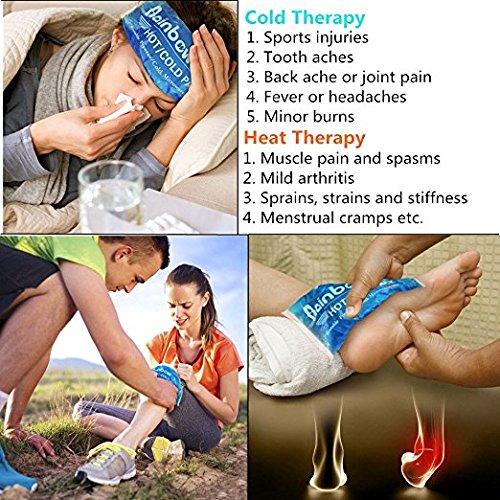 2 Pack Ice Packs for Injuries Reusable Hot Cold Gel Pack Cold Pack for Injuri...