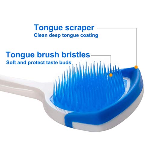 Tongue Brush, Tongue Scraper, Tongue Cleaner Helps Fight Bad Breath, 3 Tongue...