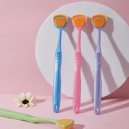 Tongue Brush, Tongue Scraper, Tongue Cleaner Helps Fight Bad Breath, 4 Tongue...