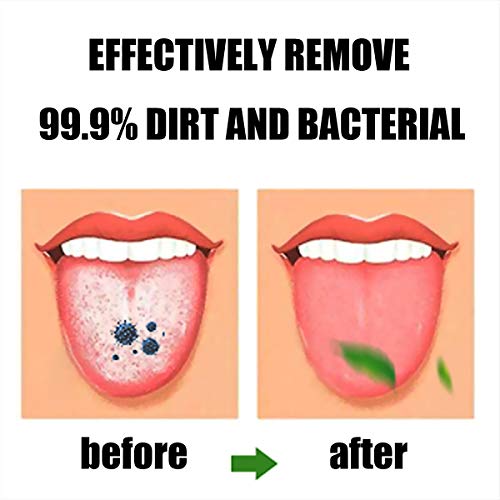 Tongue Brush, Tongue Scraper, Tongue Cleaner Helps Fight Bad Breath, 4 Tongue...