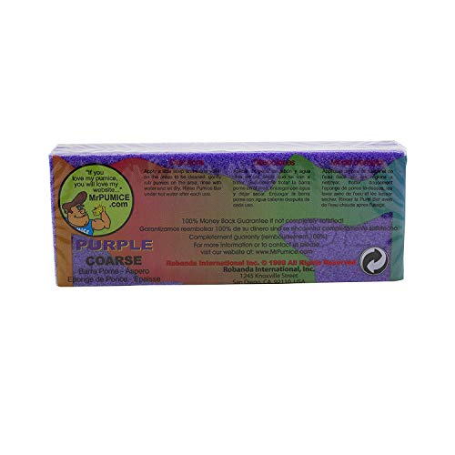 Mr. Pumice Purple Pumi Bar (Single): Extra-Coarse Callus Remover, Pedicure St...