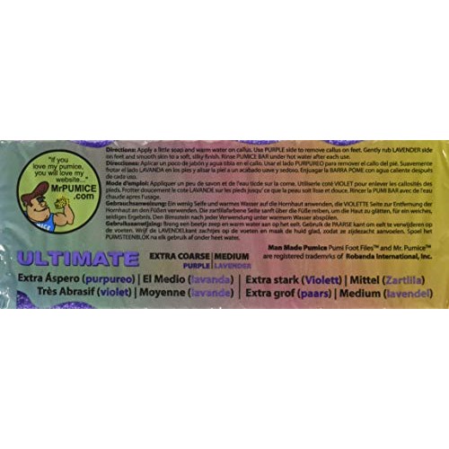 Mr. Pumice Ultimate Pumi Bar (6 Pack): 2-in-1 Callus Remover, Pedicure Stone ...