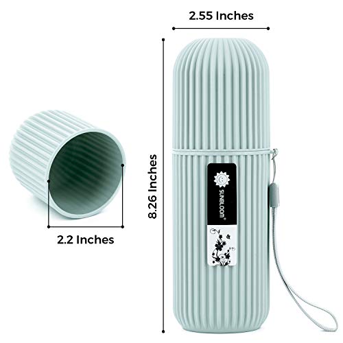 Travel Toothbrush Containers (Grey and Pink)