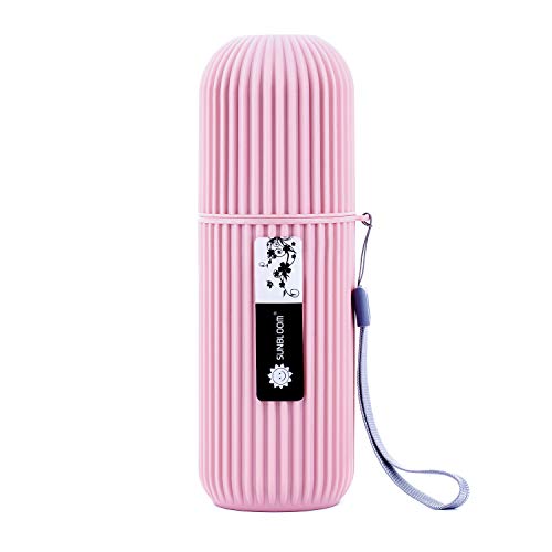Travel Toothbrush Containers (Grey and Pink)
