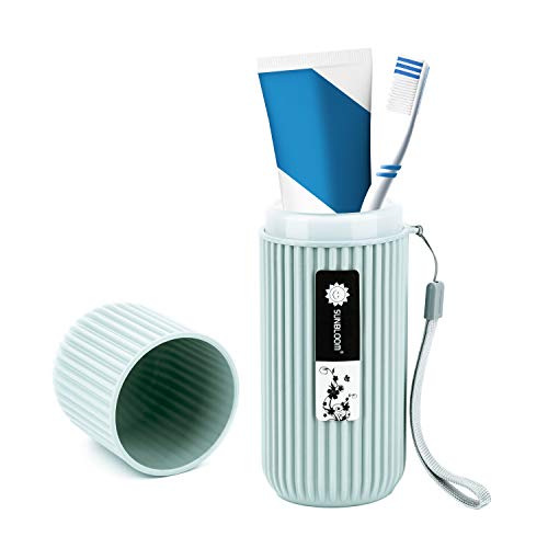 Travel Toothbrush Containers (Grey and Pink)