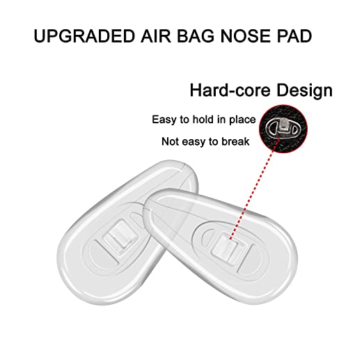 Mr.ZzjOOj Eyeglasses Nose Pads, Upgraded Soft Silicone Air Chamber Eyeglass N...