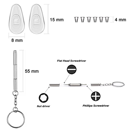 Mr.ZzjOOj Eyeglasses Nose Pads, Upgraded Soft Silicone Air Chamber Eyeglass N...