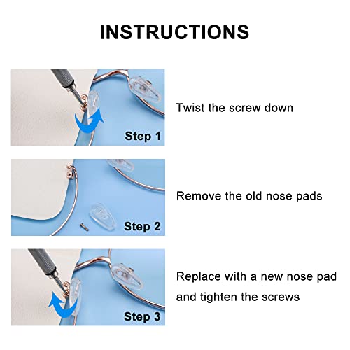 Mr.ZzjOOj Eyeglasses Nose Pads, Upgraded Soft Silicone Air Chamber Eyeglass N...