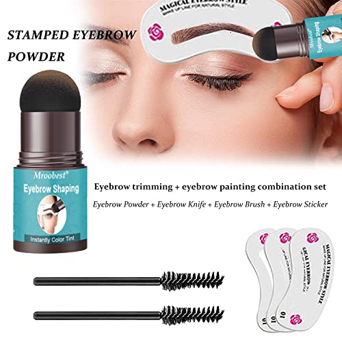 Eyebrow Stamp Stencil Kit, Brow Stamp and Eyebrow Shaping Kit, Waterproof Eye...