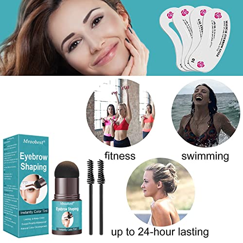Eyebrow Stamp Stencil Kit, Brow Stamp and Eyebrow Shaping Kit, Waterproof Eye...