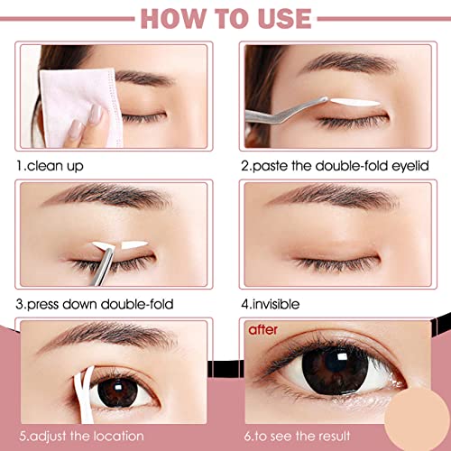 Eyelid Tape, Eyelid Lifter Strips, Ultra Invisible Double Eyelid Sided Sticky...