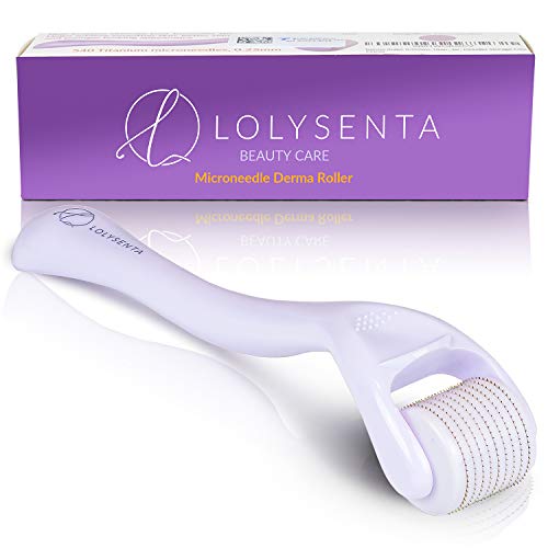 Lolysenta Derma Roller 0.25mm, Titanium Microneedle Roller for Face, Microder...
